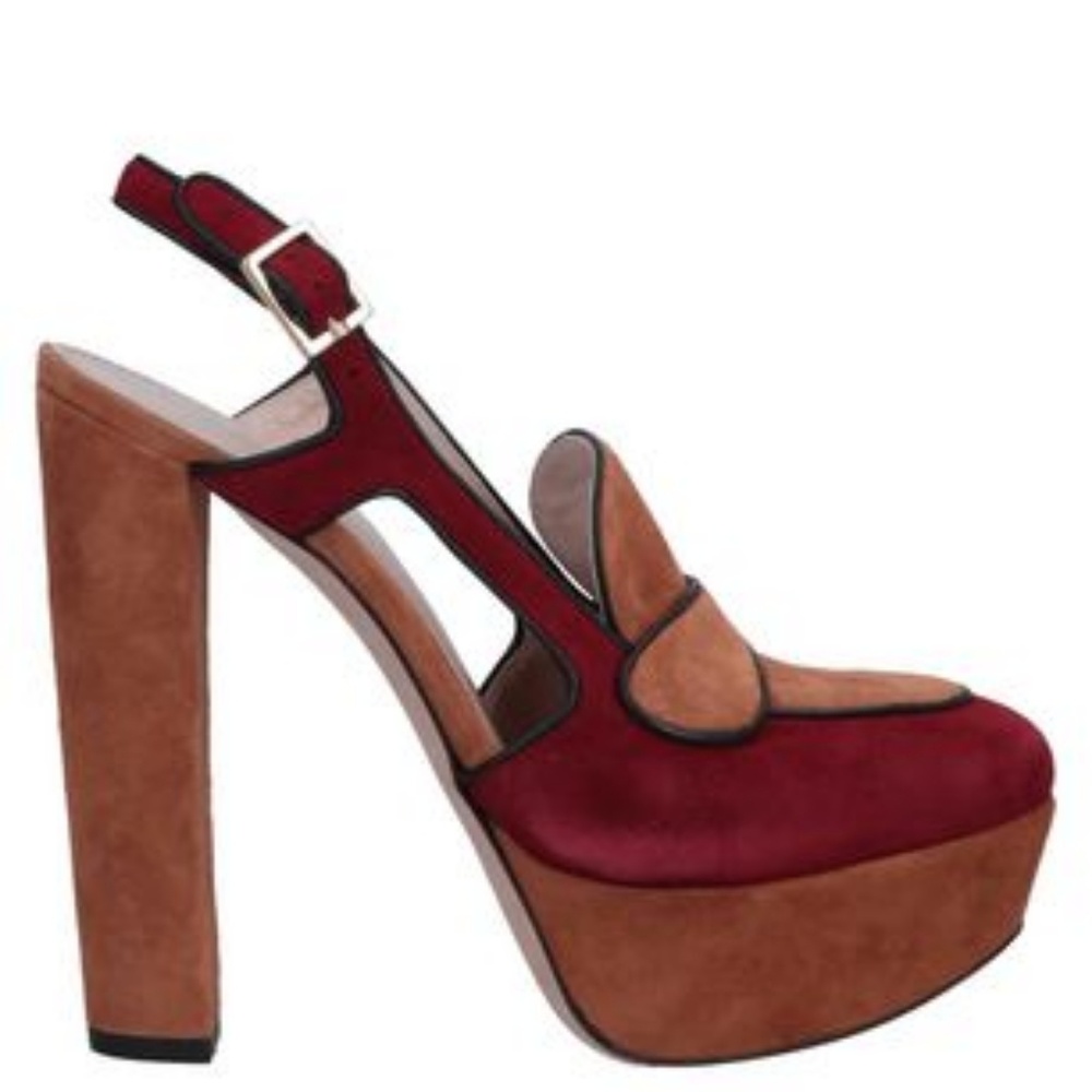 CAVALLINI burgundy color Sandal 8 (Made in Italy)